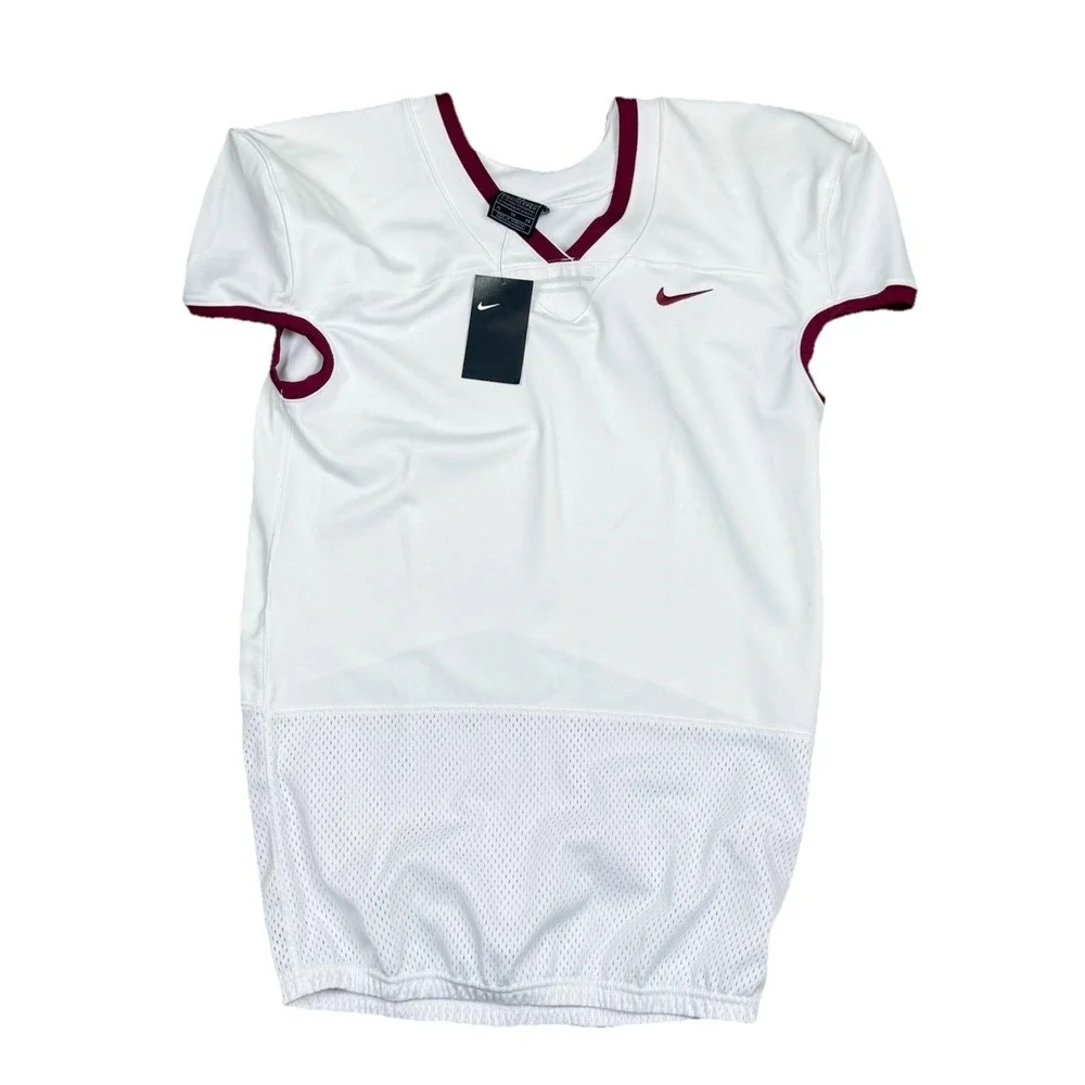 Nike Team Vapor Untouchable‎ Jersey Men's XL White Maroon Vented AO4800 NWT